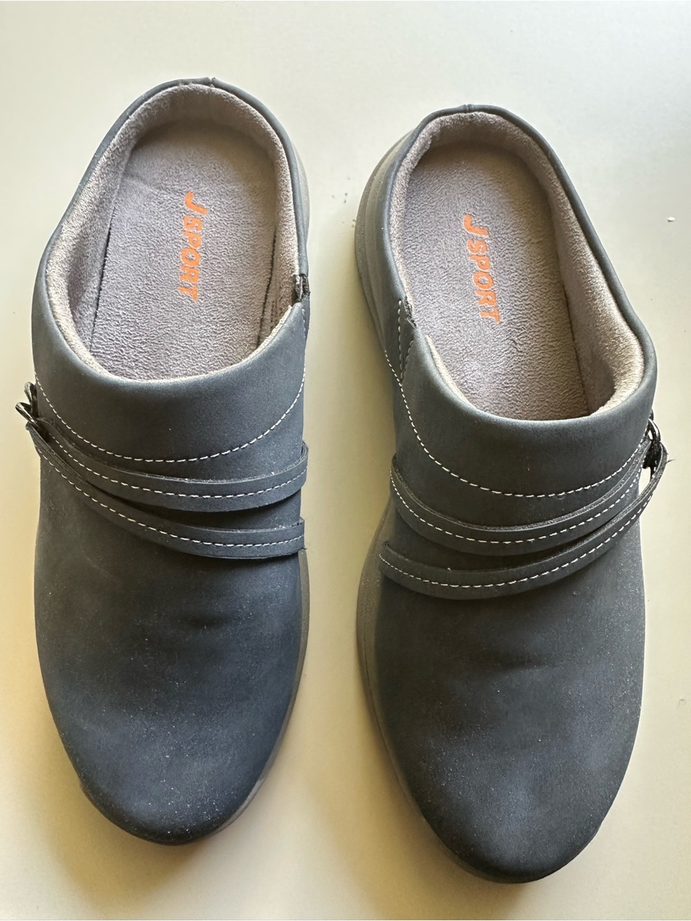 J Sport Women’s Gray Slip-On Clog Slippers